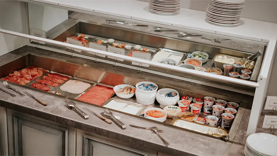 Frühstücksbuffet im Hotel Wermelt